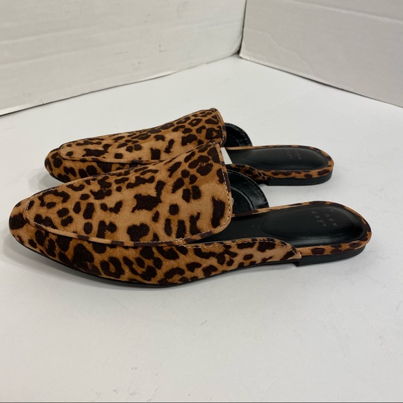 NWT Cheetah Print Mules Loafers Flats Shoes Womens - Picture 4 of 6